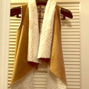 Nieman Marcus suede fur vest